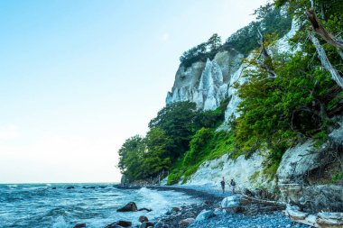 Güzel deniz manzarası. Mons Clint. Danimarka Deniz Burnu Doğa Görüş Alanı