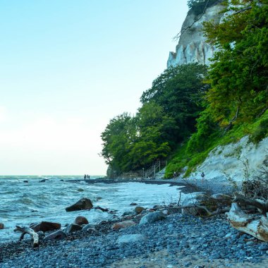 Güzel deniz manzarası. Mons Clint. Danimarka Deniz Burnu Doğa Görüş Alanı