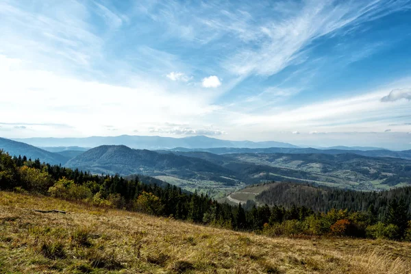 Bela Paisagem Montanhosa Cárpatos Ucrânia Vista Monte Zakhar Berkut Viaja — Fotografia de Stock