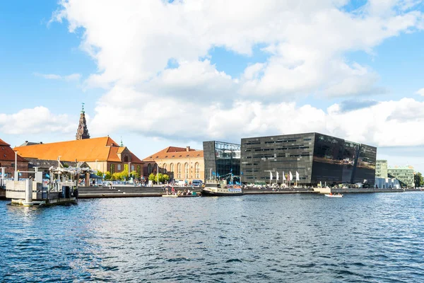Copenaghen Danimarca Settembre 2021 Bellissimo Edificio Moderno Della Black Diamond — Foto Stock