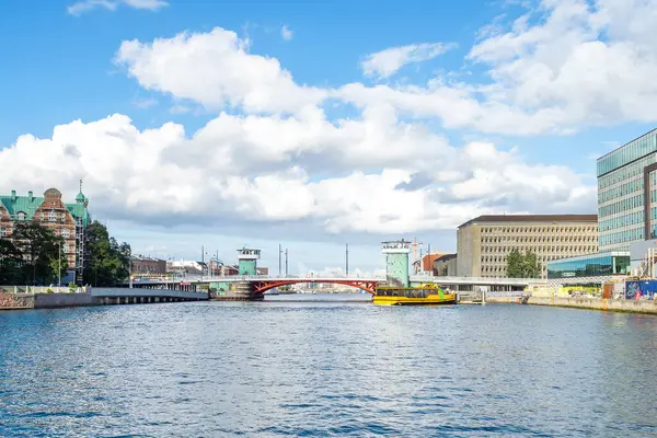 Bonito Puente Arquitectura Transporte Acuático Copenhague Arquitectura Transporte Dinamarca Europa — Foto de Stock