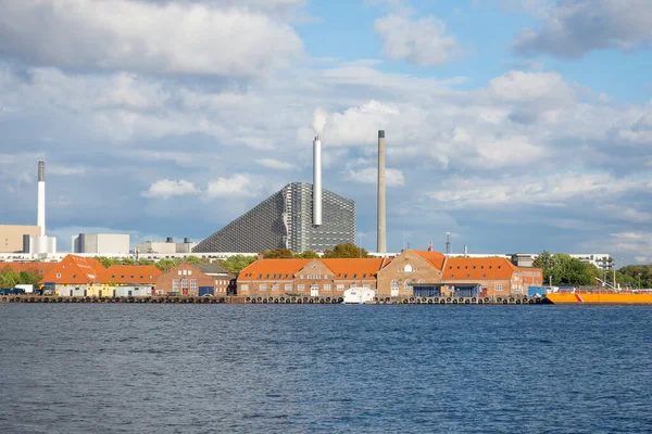 Copenaghen Danimarca Settembre 2021 Bellissimo Iew Della Fabbrica Amager Bakke — Foto Stock