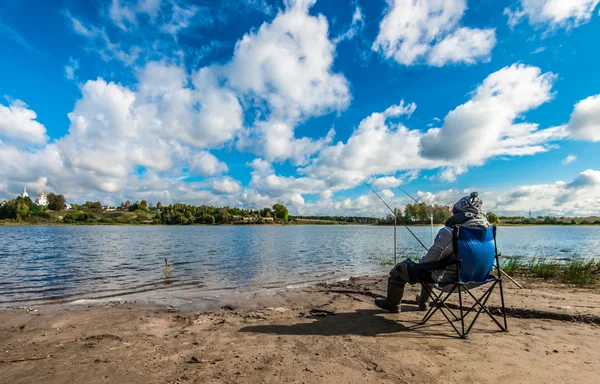 Pesca sul lungolago — Foto Stock