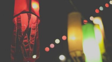 sallama kumaş fener lamba geleneksel aydınlatma donanımları Tayland.