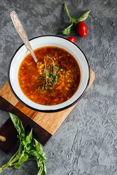 뜨거운 이탈리아어 수프 — 스톡 사진