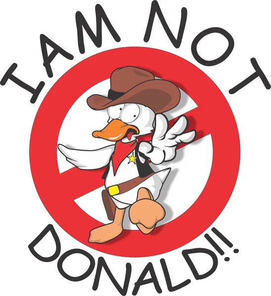 Iam not donald — Stock Vector