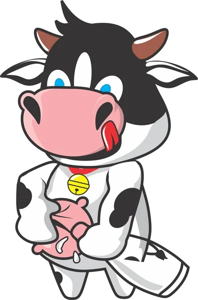 Milky cow it self — Stock Vector
