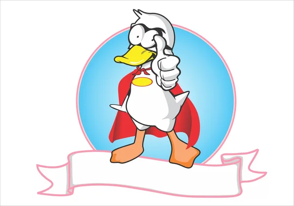 Super duck loggo — Stock Vector