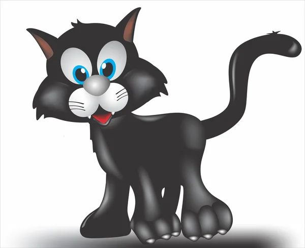 Litle gato preto Vetor De Stock