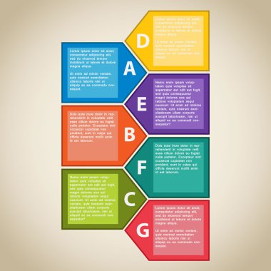 Yedi basit öğeler için Infographics