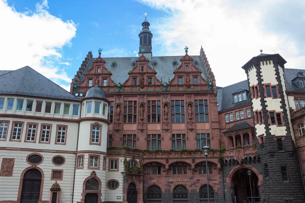 Frankfurt, Germany - June 15, 2016: Ratskeller - as typical architecture in old town Stock Image