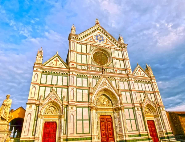 Basilica di Santa Croce - słynny kościół franciszkanów w Florencja, Włochy — Zdjęcie stockowe
