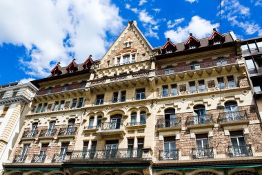 Geneva, İsviçre - 17 Haziran 2016: Eski bina mimari