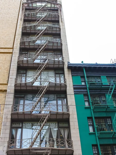 The fire staircase of Building in San Francisco