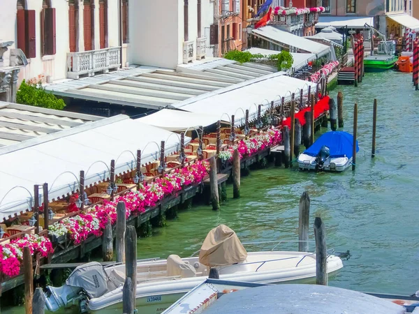 Venecia Italia Junio 2015 Hermosa Cafetería Restaurante Gran Canal Venecia — Foto de Stock