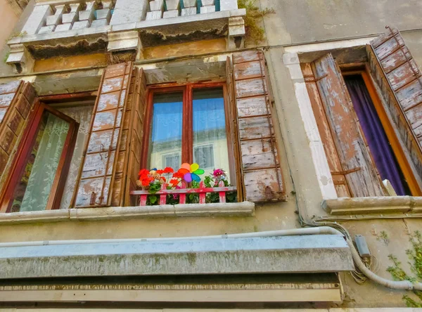 Beautiful View Colorful Facades Old Medieval Houses Venice Italy — Stock Photo, Image