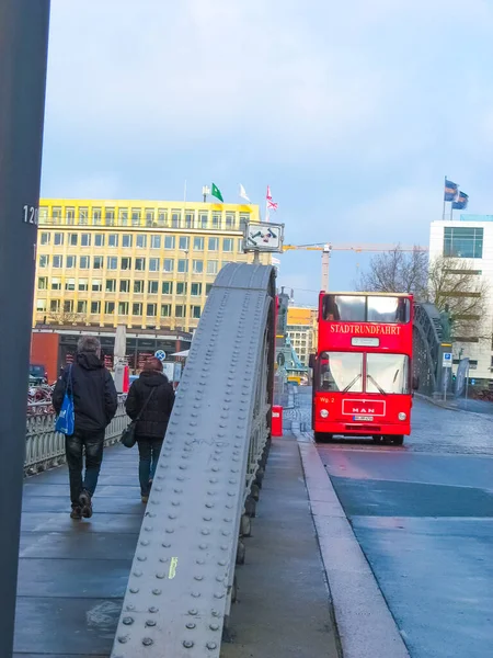 Hamburgo Alemania Diciembre 2016 Camino Ciudad Hamburgo Alemania Sandtorkai Dalmannkai —  Fotos de Stock