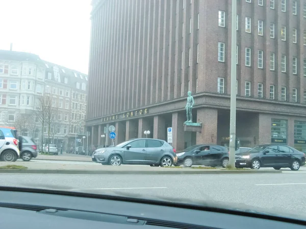 Hamburg Dezember 2016 Alter Backsteinbau Hamburg Das Erste Hochhaus Der — Stockfoto