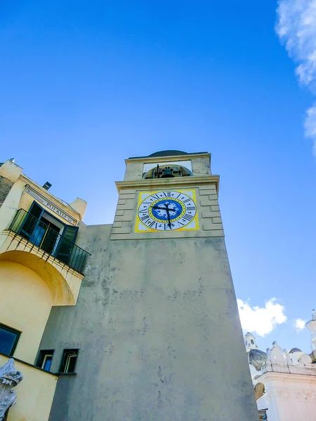 Piazza Umberto Talya Nın Capri Adasının Ünlü Meydanı — Stok fotoğraf