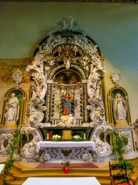 Padua Italia September 2014 Sisi Altar Barok Dari Virgin Mary — Stok Foto