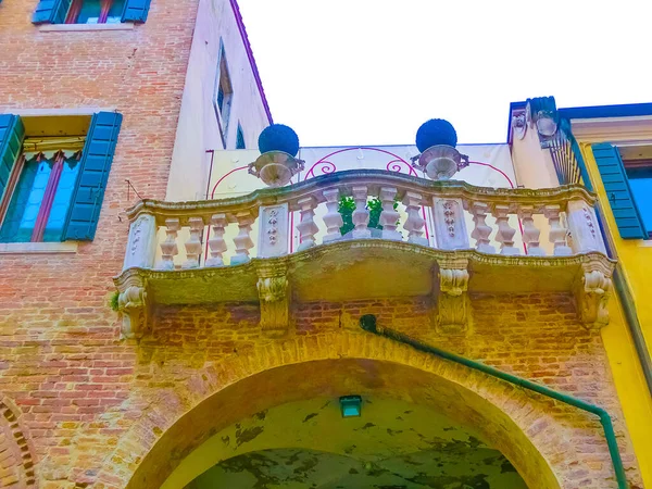 Prachtig Balkon Met Bloemen Padua Italië — Stockfoto