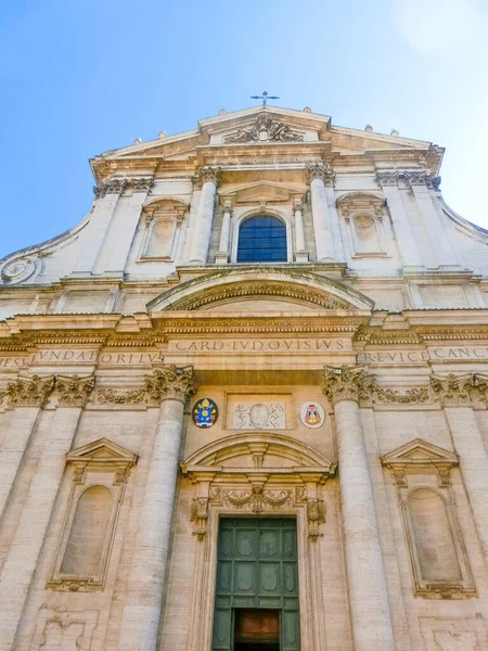 Roma Italia Septiembre 2015 Iglesia San Ignacio Fachada Exterior Roma — Foto de Stock