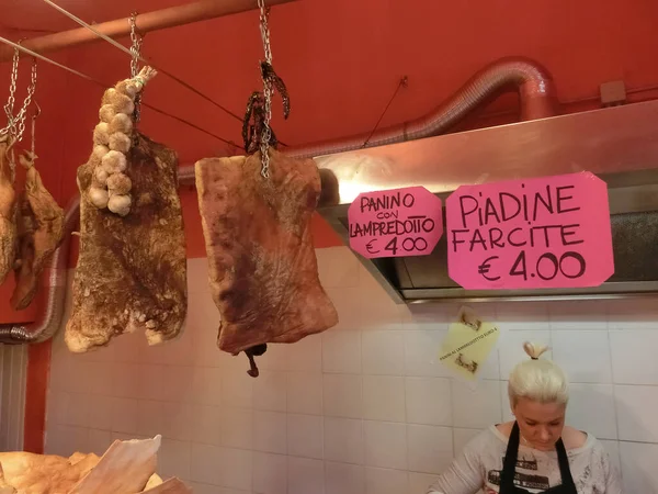 Флоренція Італія Травня 2014 Магазин Або Магазин Продажу Традиційних Бутербродів — стокове фото
