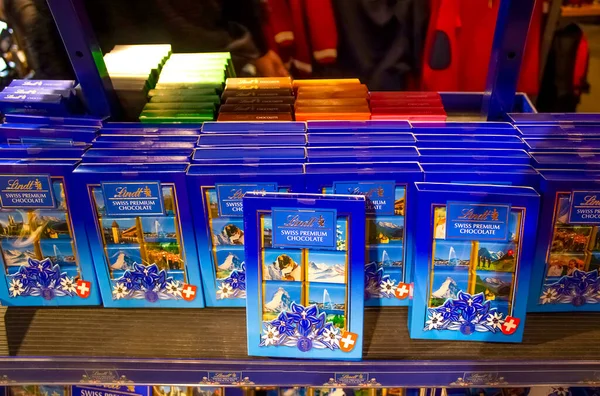 Schaffhausen Suiza Mayo 2017 Swiss Premium Chocolate Shop Schaffhausen Suiza — Foto de Stock