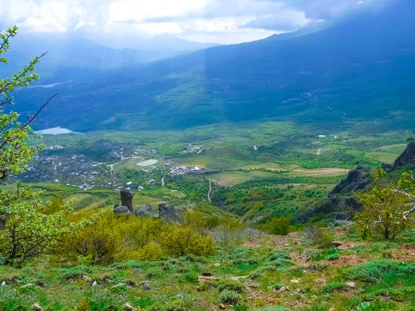 Kırım Dağları Kırım Daki Dağlar Güneşli Yaz Gününde — Stok fotoğraf