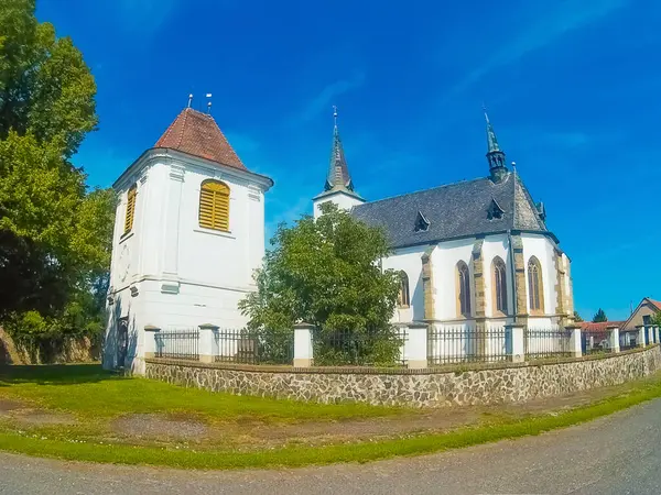 Kościół Miejscowości Ulbersdorf Szwajcarii Saksońskiej Niemcy — Zdjęcie stockowe