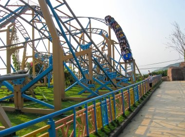 Nha Trang, Vietnam - 12 Şubat 2011: 13 Şubat 2011 'de Vietnam' ın Nha Trang kentindeki Hon Tre Adası veya Vinperl Lunaparkı 'ndaki çekim