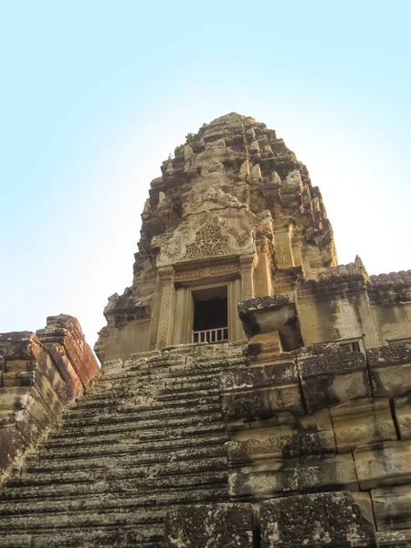 Angkor Wat Tapınağı Siem Reap Kamboçya Güneşli Bir Günde — Stok fotoğraf