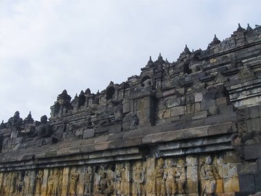 Borobudur Tapınağı 'ndaki Stupas, Central Java, Endonezya