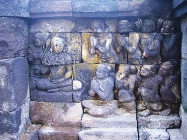 Borobudur Tapınağı 'ndaki Stupas, Central Java, Endonezya