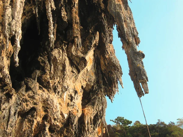 Rochas Praia Phra Nang Ilha Railay Krabi Tailândia — Fotografia de Stock