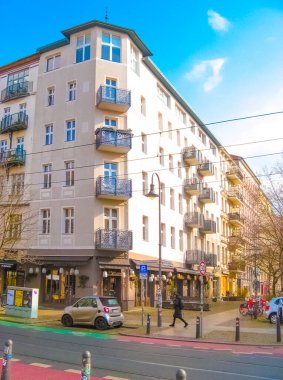 Berlin, Almanya - 03 Mart 2020 Berlin, Almanya 'da sokak ve yolda görüldü.