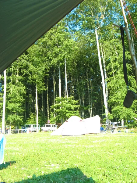 Camping Bosque Alemania —  Fotos de Stock