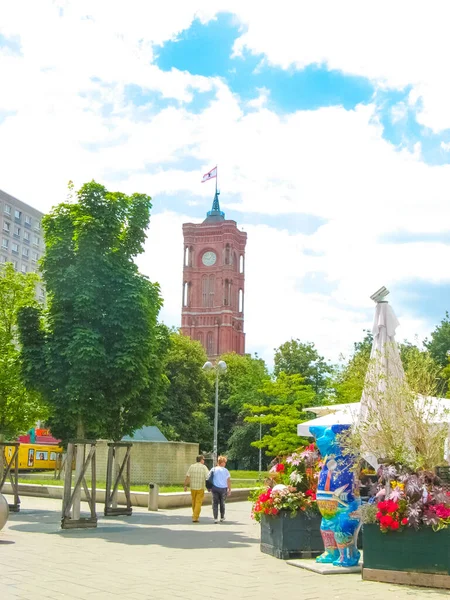 Berlijn Duitsland Juni 2019 Heilige Kerk Van Maria Bewolkte Dag — Stockfoto