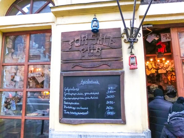 Budapest Ungern Januari 2015 Till Salu Pub Denna Budapest Bar — Stockfoto