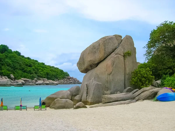 Paisaje Tropical Menudo Playa Koh Tao Tailandia — Foto de Stock