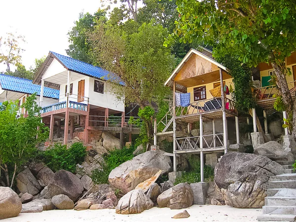 Tropiska Strandhusen Thailand — Stockfoto