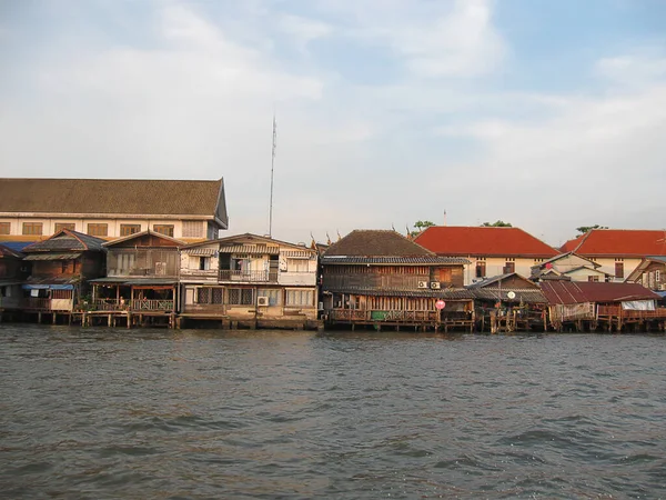 Paesaggio Del Fiume Chao Phraya Mattino — Foto Stock