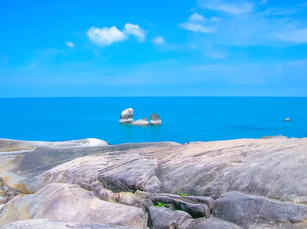 Büyükbaba Kayası Büyükanne Kayası Lamai Plajı Koh Samui — Stok fotoğraf