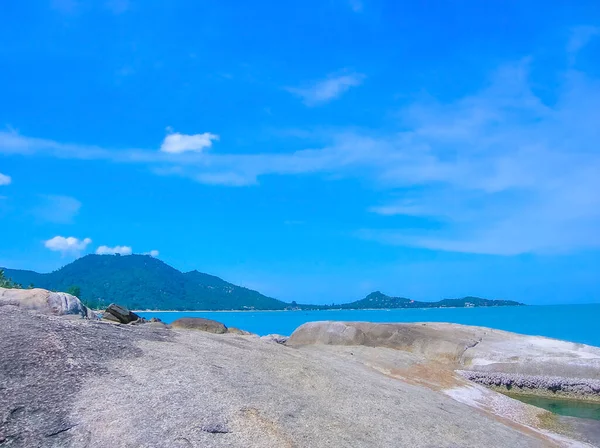 Roccia Del Nonno Roccia Della Nonna Spiaggia Lamai Koh Samui — Foto Stock