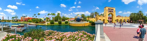 Orlando Usa May 2018 Large Rotating Universal Logo Globe May — Stock Photo, Image