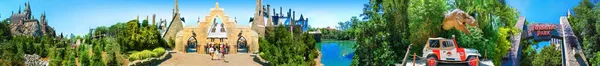 Orlando Florida Usa May 2018 Panorama Med Hogwarts Slott Wizarding — Stockfoto