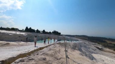 Pamukkale Travertines - Denizli Türkiye 'de.
