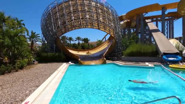 Belek Antalya Turquía Mayo 2021 Parque Temático Tierra Las Leyendas — Vídeo de stock