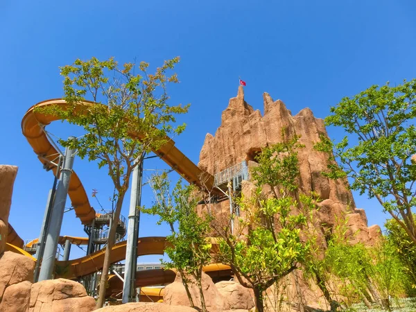 Belek, Antalya, Türkiye - 15 Mayıs 2021: Belek 'teki Efsaneler Diyarı tema parkı. Sihirli macera