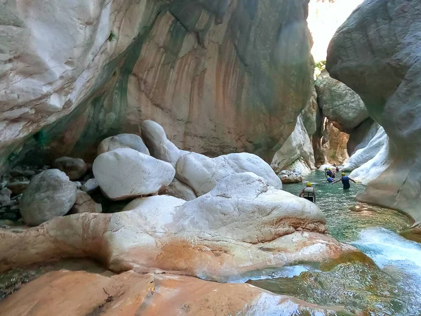 Trekking Longo Trilha Lícia Cânion Harmony Perto Cidade Goynuk Antalya — Fotografia de Stock